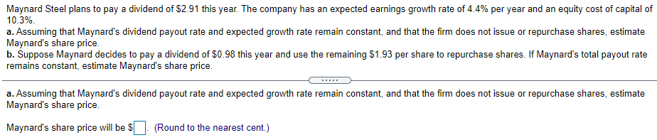 a total dividend of $4.5 million and repurchase $4.5 million worth of