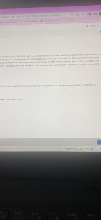 inventory). The project would have no effect on revenues, but it should