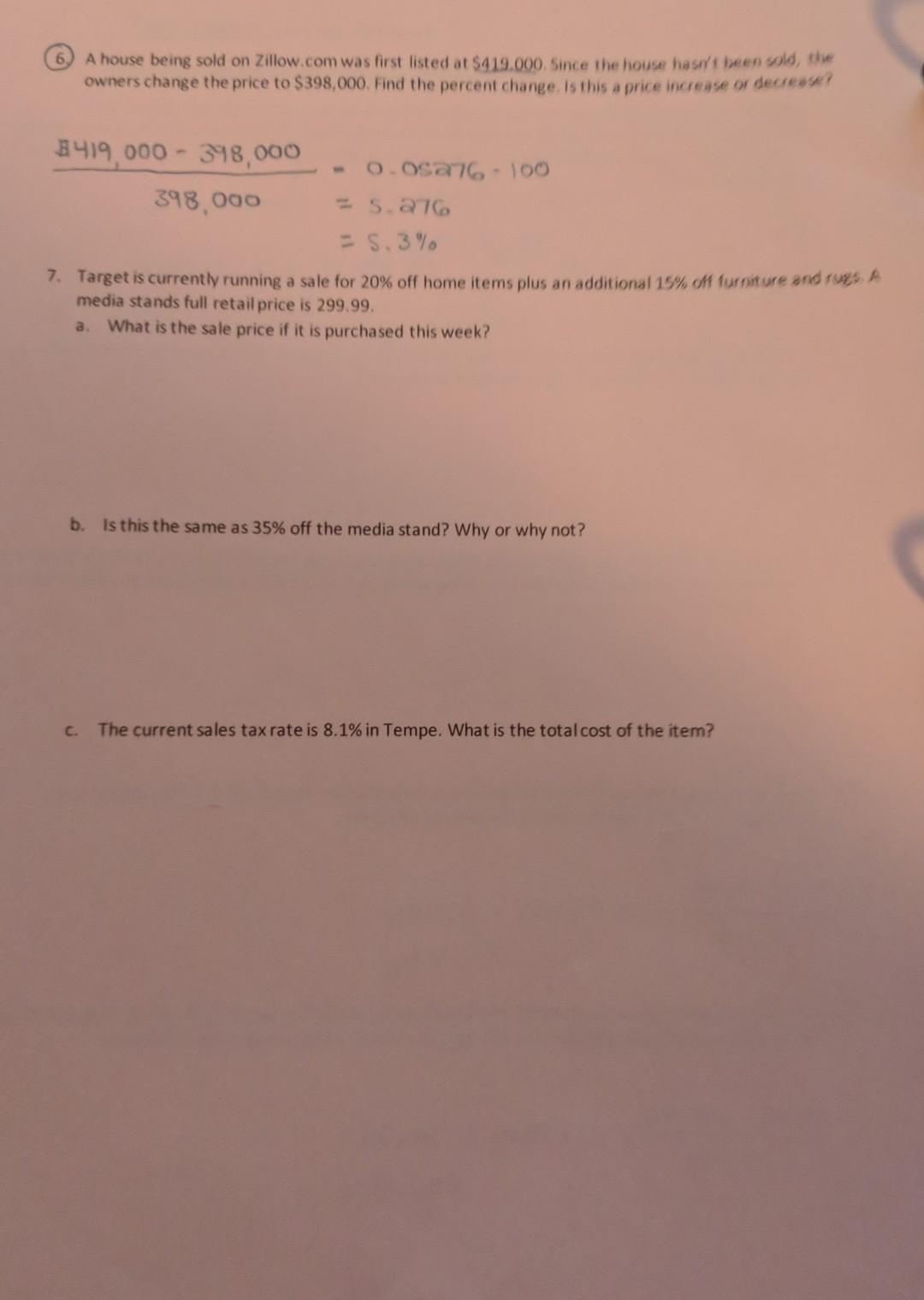 I completed problems 1,4,5, 6. Problems 2,3 and 7a, b, and c
