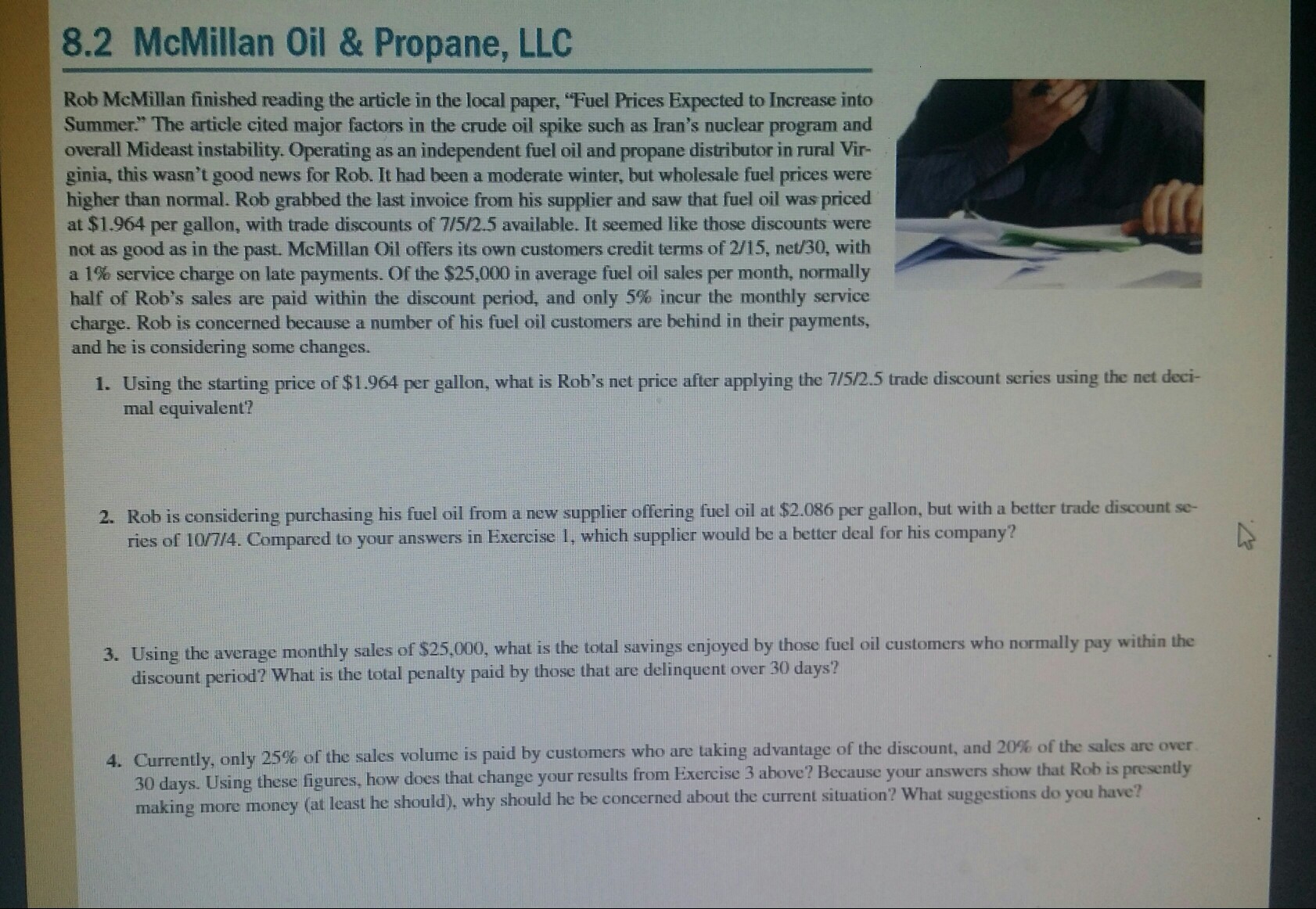  1,2,3 and 4 please! Rob McMillan finished reading the article in