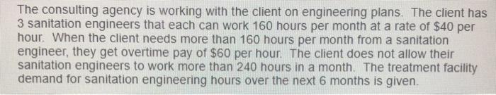  The consulting agency is working with the client on engineering plans.