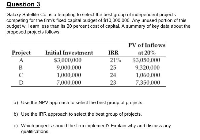 Please show all working and equations used and not on excel,