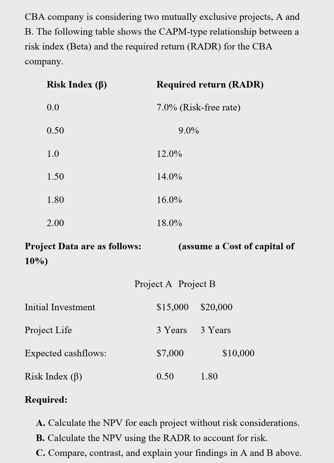  Please help with this question! would really appreciate it. CBA company
