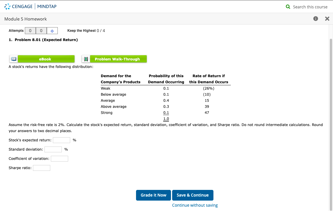  show work also please CENGAGE MINDTAP Q Search this course Module