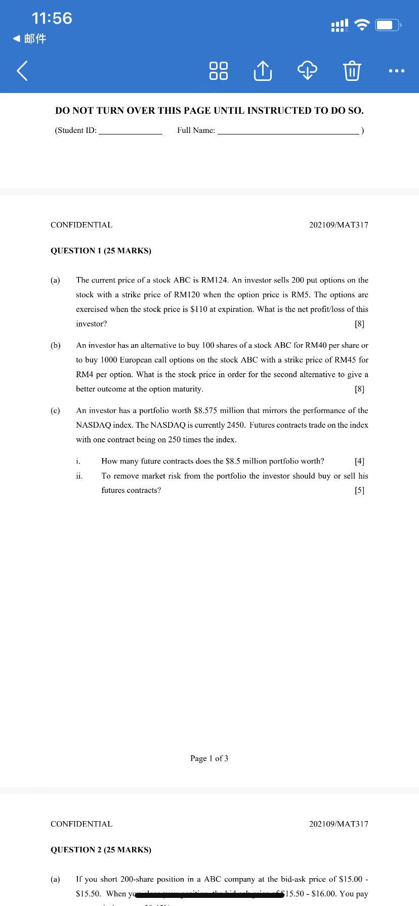  11:56 3+ U ... DO NOT TURN OVER THIS PAGE UNTIL