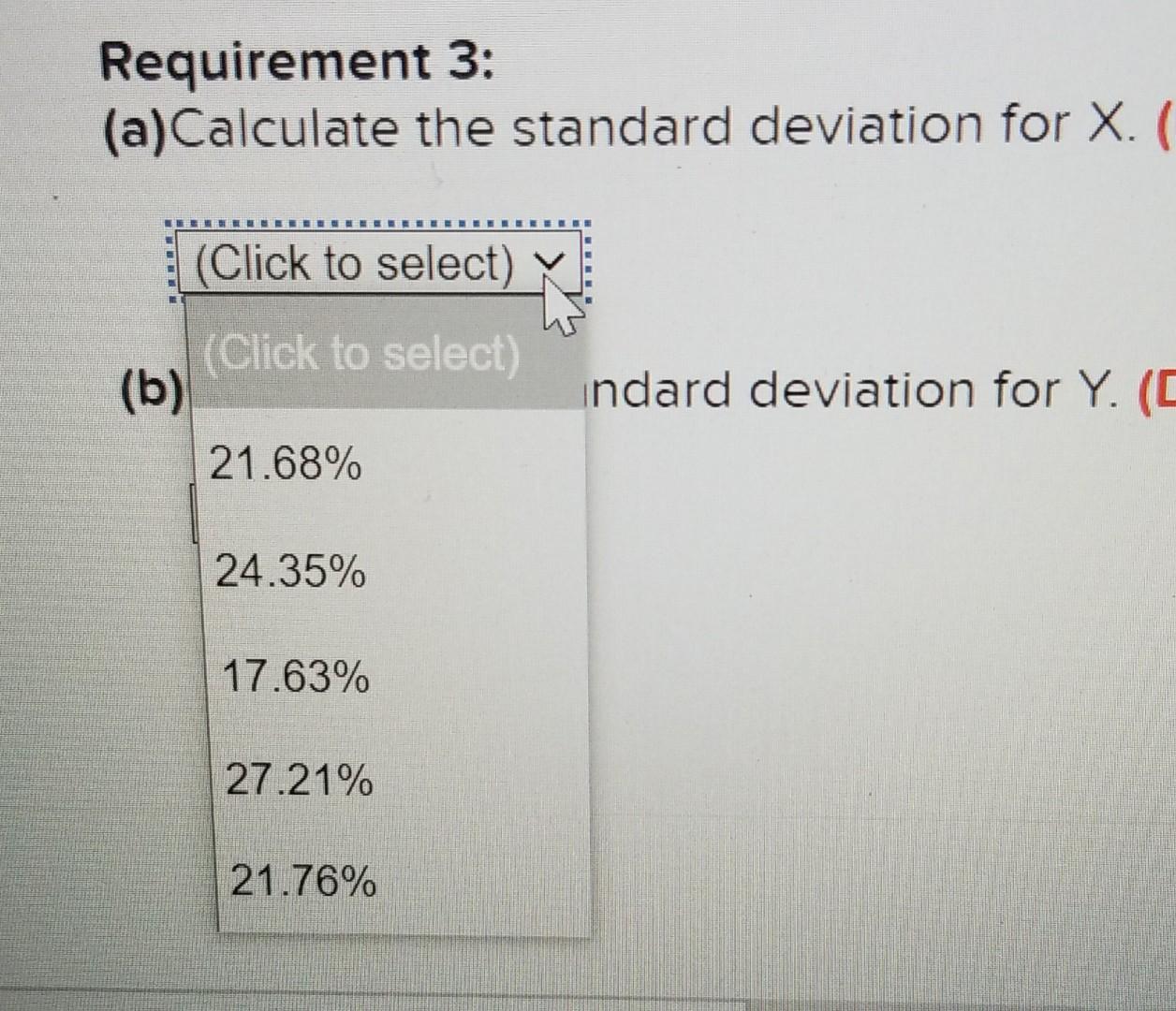 returns covered in the course lecture. Returns Year X Y 15 %