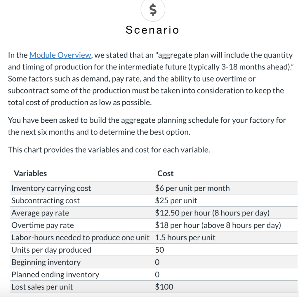 $ Scenario In the Module Overview, we stated that an "aggregate