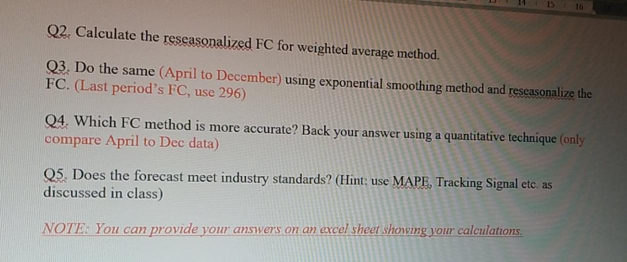  by using this table please solve all above questions from 2