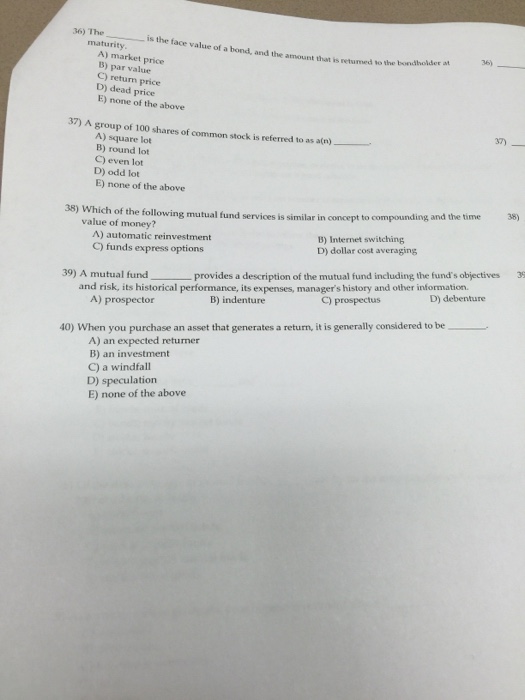  Need help with a take home test 36) The _ is