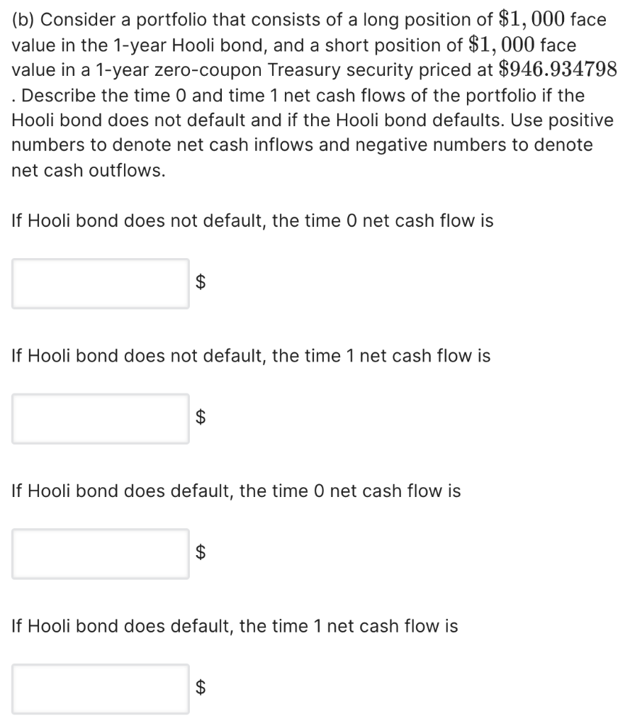 maturity, priced at $930.972500 per $1,000 face value. (b) Consider a portfolio