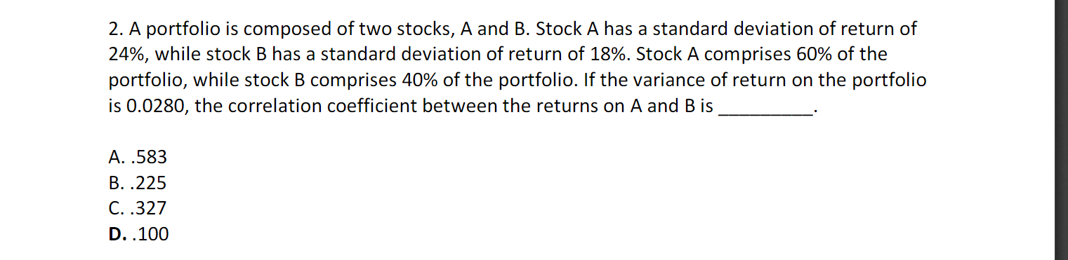 I know the answer is D please just provide the workings for