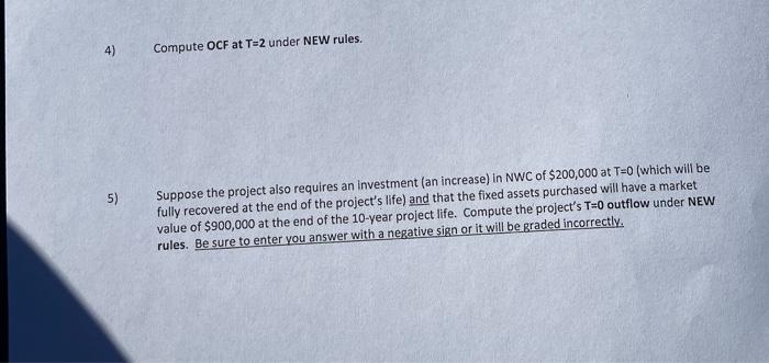 please help me understand these :) thank you!! 4) Compute OCF at