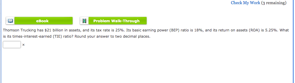  Check My Work (3 remaining) EN eBook Problem Walk-Through Thomson Trucking