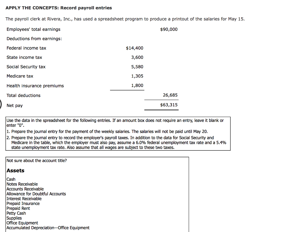 Please help fill in the blank boxes! APPLY THE CONCEPTS: Record payroll