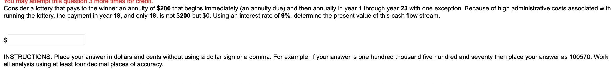 **Please solve this with an equation** running the lottery, the payment in