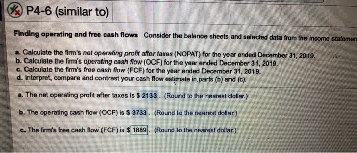  please help me answer C and D please P4-6 (similar to)