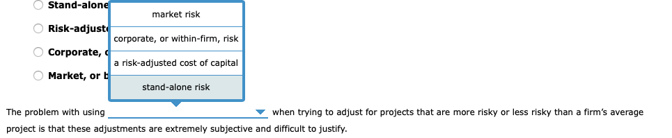 risk analysis is a critical component of the capital budgeting process. Consider