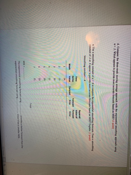 series plot. What type of patter exists in the data? (1 point)