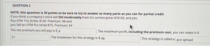 please check, one is wrong QUESTION 2 NOTE: this question is 20