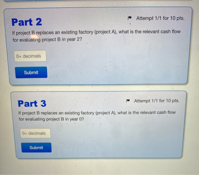 following cash flows: Year Project A Project B 0 -15,000 -20,000 10,000