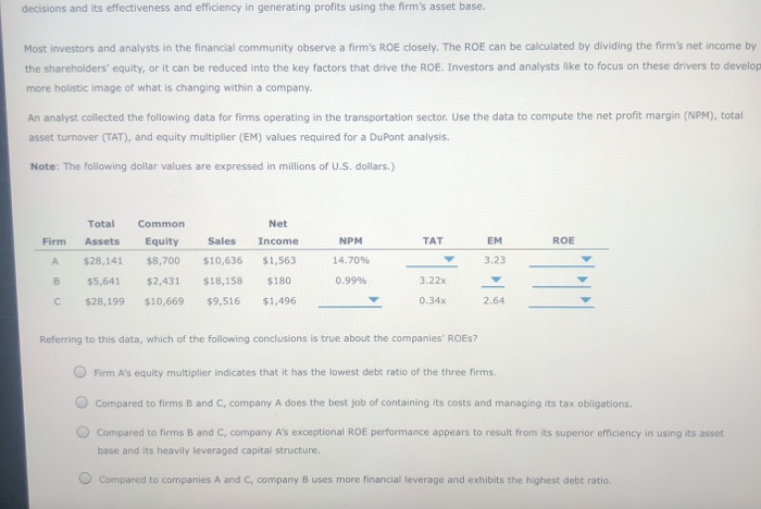 analysis to understand and assess the factors that drive a company's financial