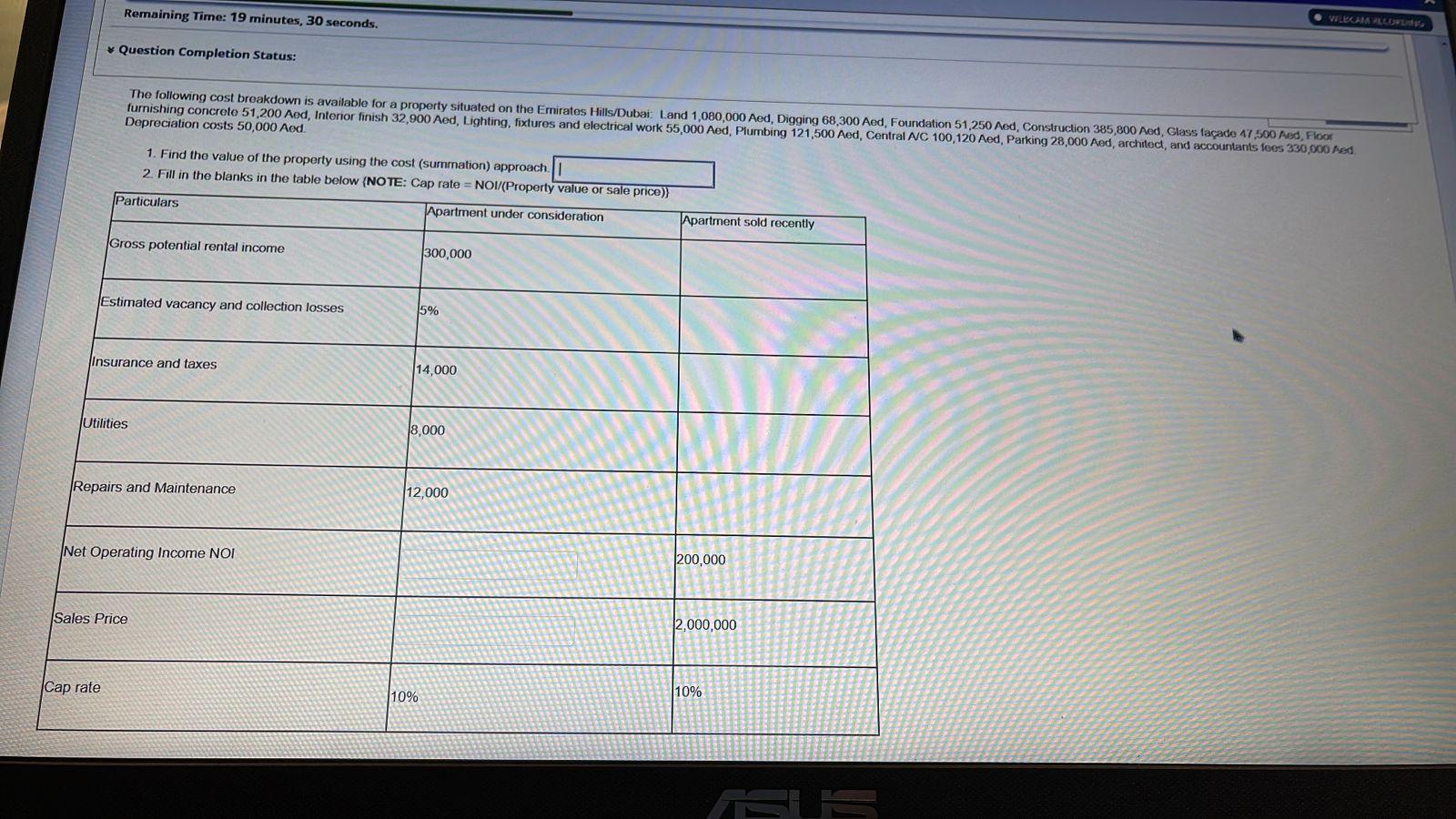  PLEASE ANSWER ASAP PLEASE Remaining Time: 19 minutes, 30 seconds. .
