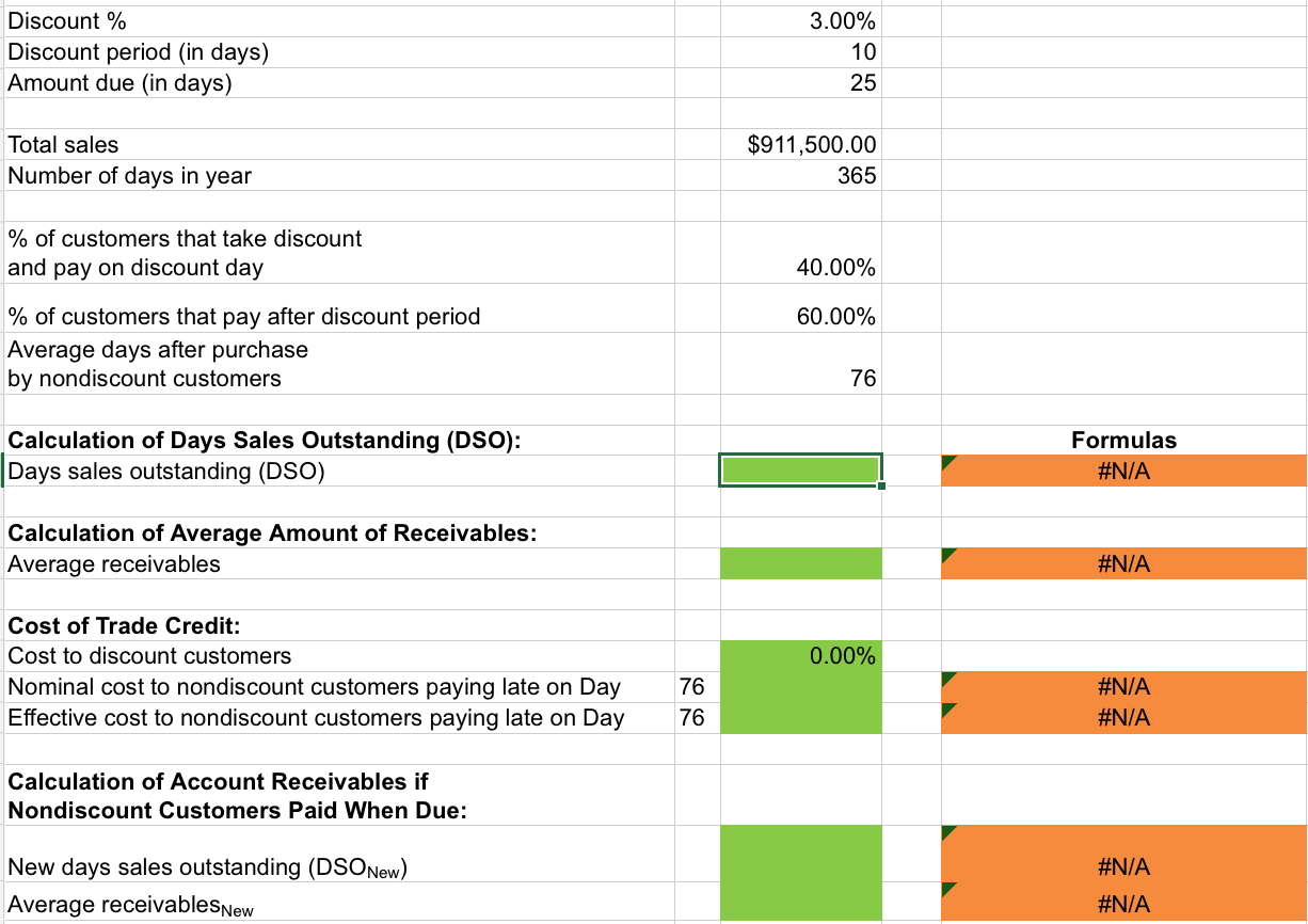 questions below. pen spreadsheet a. What is the days sales outstanding? Round