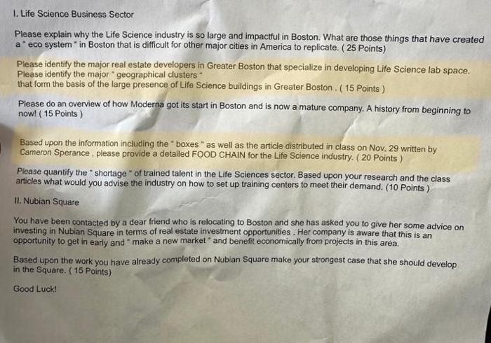  Please explain why the Life Science industry is so large and