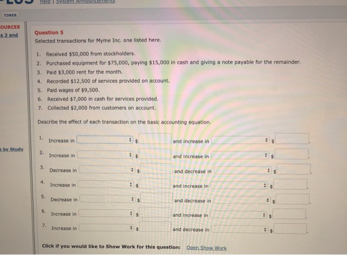  Her i System Announcements TIMER OURCES s 3 and Question 5