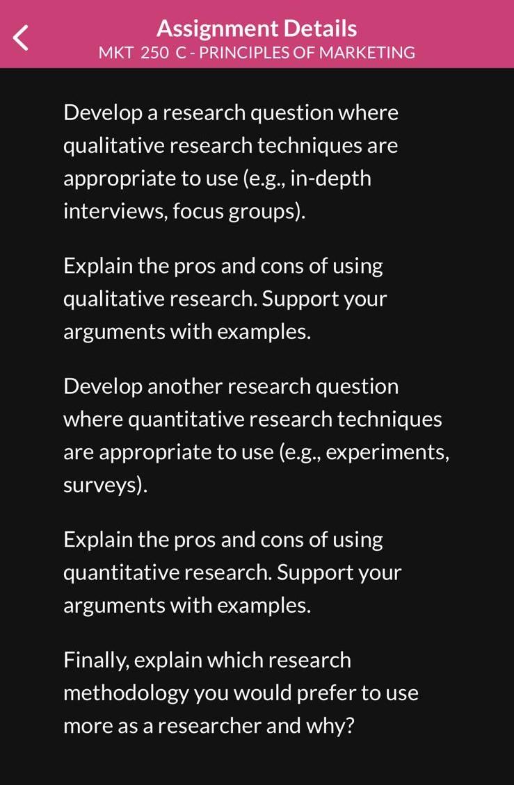 Develop a research question where qualitative research techniques are appropriate to