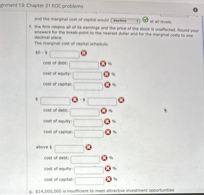 (4) et= inewes. The mogine tast at teistal whative Problem 21-06 stock