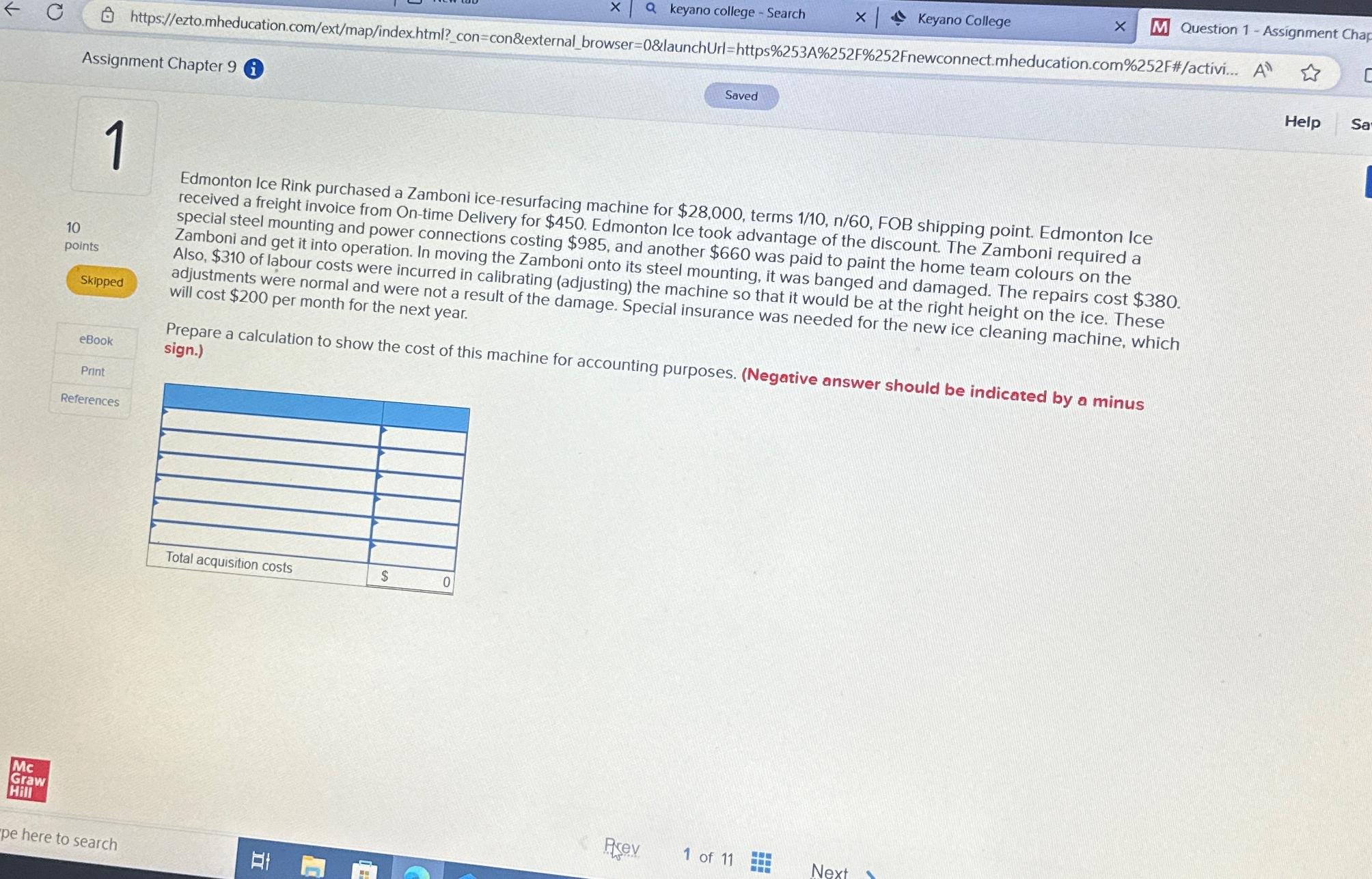  Keyano College\ Question 1 - Assignment Chap\ Assignment Chapter 9\ Saved\