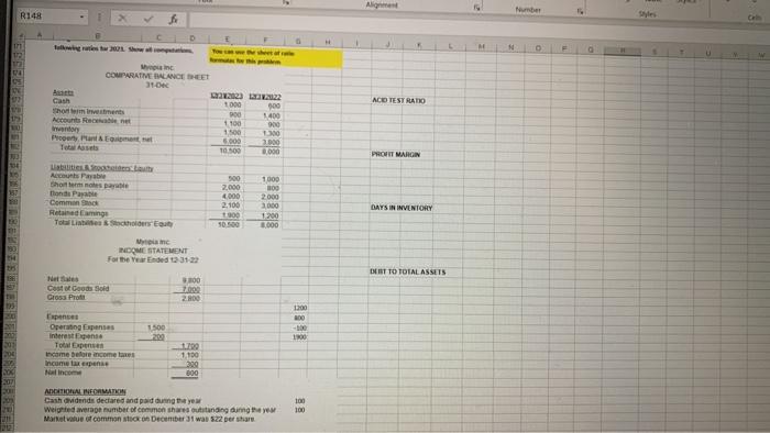 #5 PROBLEM 4 RATIO ANALYSIS 30 points #5 Your answer goes here..