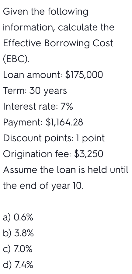 The answer is 7.4% but please show how to get the answer