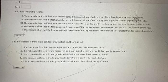 5 Mre these reasonahin revire? Are these reasonable results? 1. These results