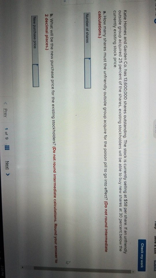 Help Save & Exit Submit Check my work Katie Homes and