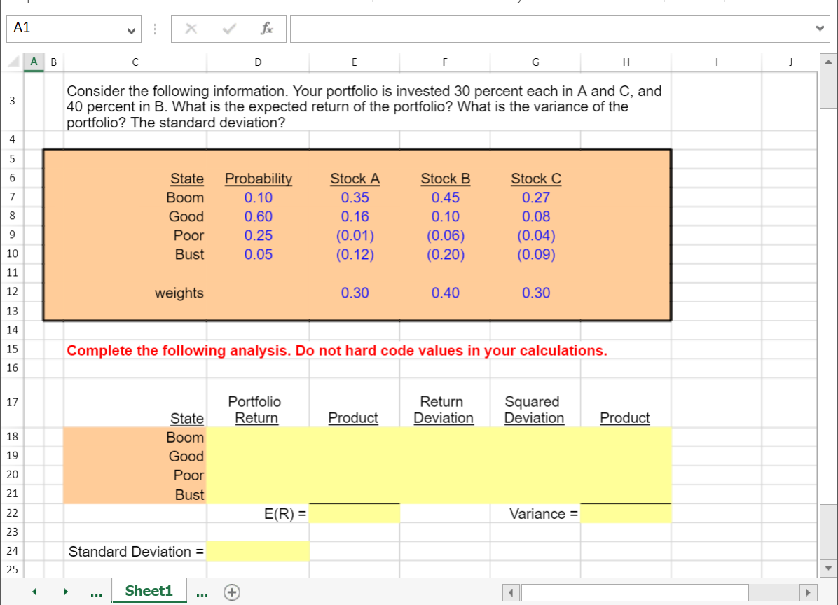  show all formulas in excel please A1 foc D E F