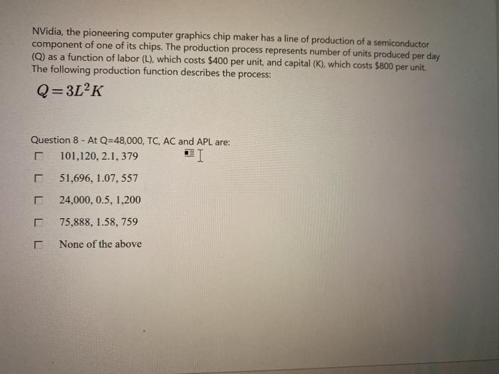  NVidia, the pioneering computer graphics chip maker has a line of