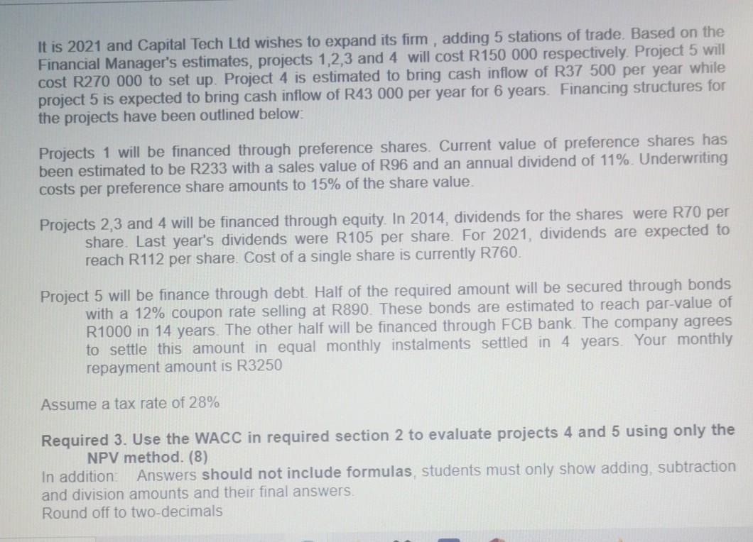 Please help me with its solution It is 2021 and Capital