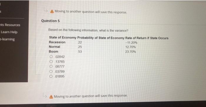 State of Economy Probability of State of Economy Rate of Return if