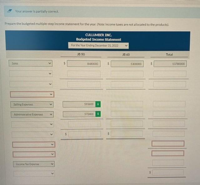 preparing its anmal budgets for the year ending December 31,2022 . Accounting
