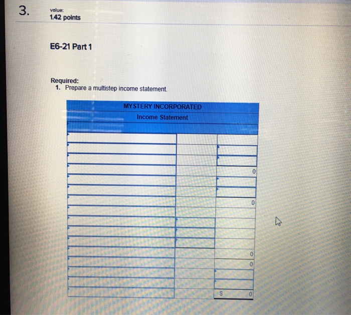 Thanks E6-21 Analyzing Gross Profit Percentage on the Basis of a Multistep