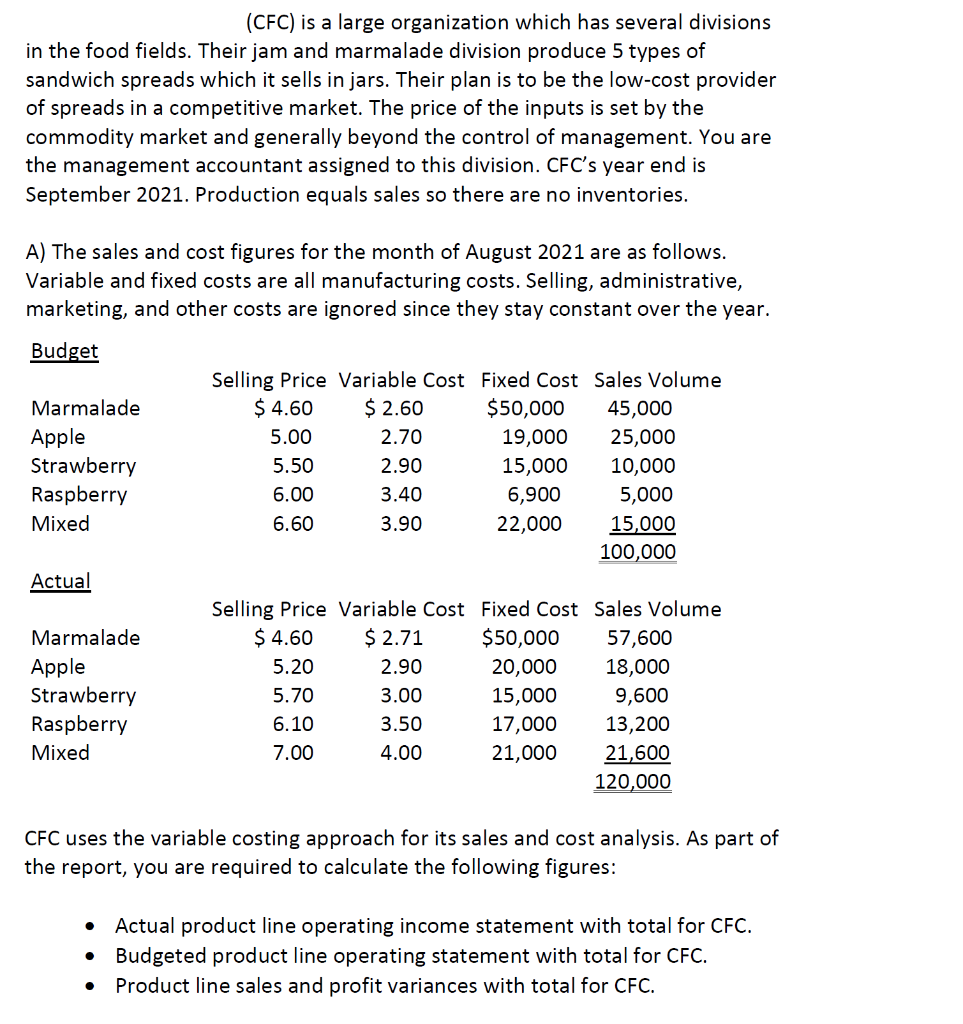 Can someone help me with part C only please? thanks (CFC) is