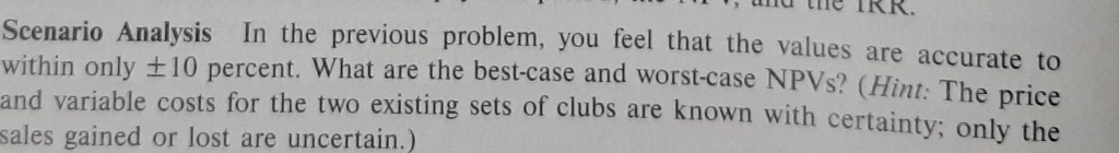 of golf clubs. The clubs will sell for $950 per set and