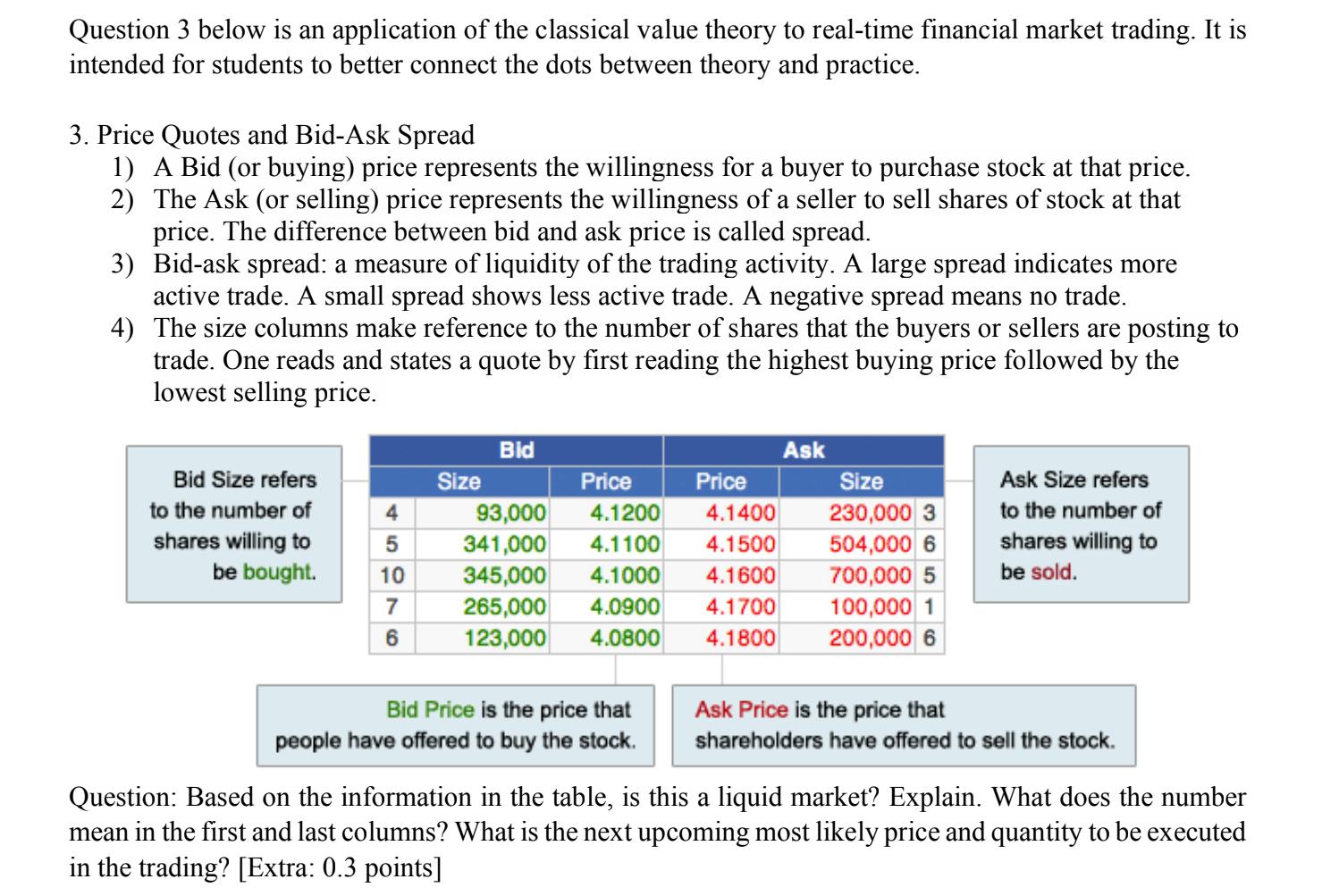 Question 3 below is an application of the classical value theory