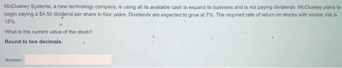  McCluskey Systems, a new technology company, is using all its available