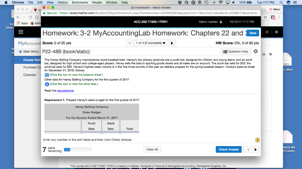 Chrome File Edit View History Bookmarks People Window Help Do Homework