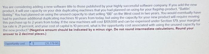  You are considering adding a new software titie to those published