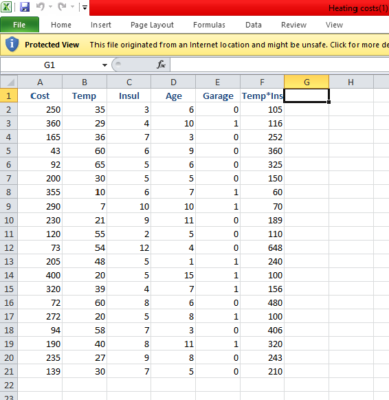 1. Utilizing the data set assigned to you (below) in the "data
