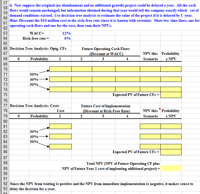 Services Inc. (BSI) is considering a project that has a cost of